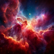 色彩斑斓宇宙星云摄影图片