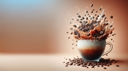 创意咖啡豆咖啡摄影图片