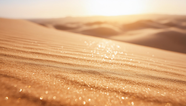 阳光照耀下的金色沙漠图片