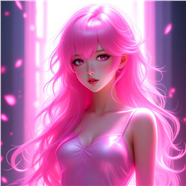 粉色芭比娃娃动漫美女图片