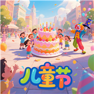 儿童节狂欢主题插画设计图片