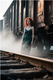 老火车欧美美女电影美学摄影图片