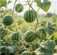 雨后西瓜田西瓜藤小西瓜图片