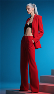 欧美时尚高冷白色马尾辫美女模特艺术图片