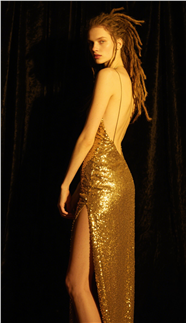 欧美大露背晚礼服性感美女图片