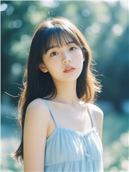 夏日梦境风格美女人像摄影图片