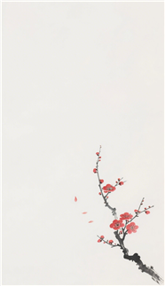 极简风格水墨风梅花背景图片