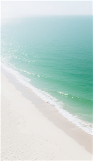 夏日平静大海沙滩海边风光摄影图片