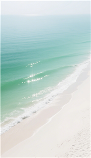 唯美平静海水海边沙滩摄影图片