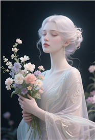 3D渲染空灵氛围感艺术人像摄影图片