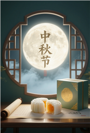 中秋节冰皮月饼海报图片
