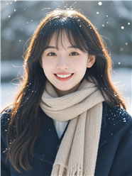冬季下雪天氛围感美女写真图片