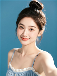 可爱纯欲风美女丸子头发型图片