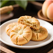 香甜桃酥饼干美食摄影图片