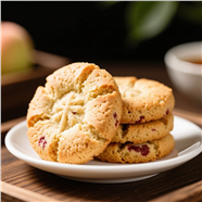 香甜酥脆桃酥饼干摄影图片