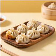 手工灌汤包水饺图片