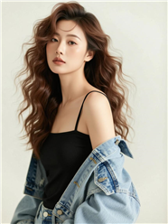 性感牛仔风美女写真艺术摄影图片