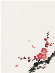 水墨一枝梅背景图片