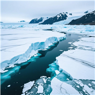 冬季冰雪山峰山川冰河风景图片