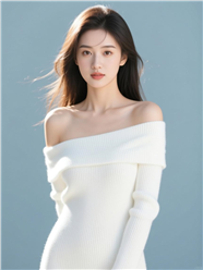 性感斜肩装美女写真人体摄影图片