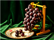 深紫色葡萄串摄影图片