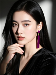 浓眉大眼皮肤白皙美女图片