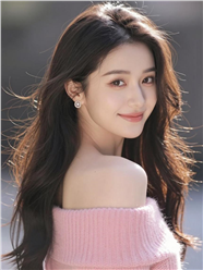 温柔浅笑性感露肩美女图片