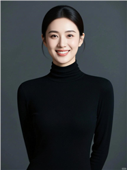 黑色高领打底毛衫美女图片