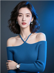 挂脖露肩毛衣美女写真图片