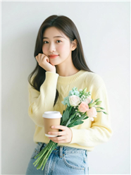 韩系氛围感美女摄影图片