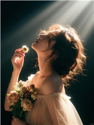 丁达尔光效人像艺术写真图片