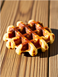 奶香十足华夫饼摄影图片