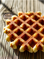 一块华夫饼摄影图片