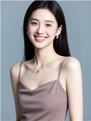 笑容甜美吊带美女写真图片