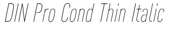 DIN Pro Cond Thin Italic