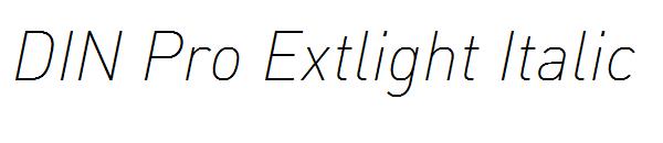 DIN Pro Extlight Italic