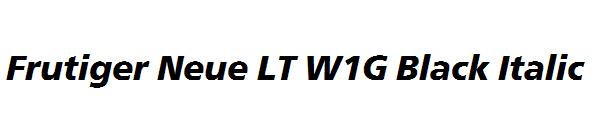 Frutiger Neue LT W1G Black Italic