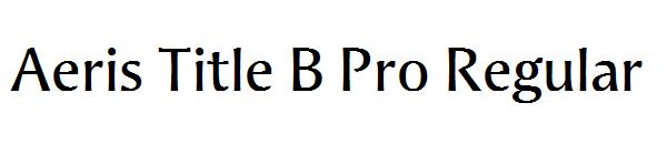 Aeris Title B Pro Regular