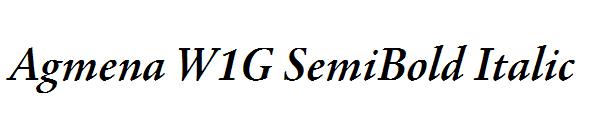 Agmena W1G SemiBold Italic