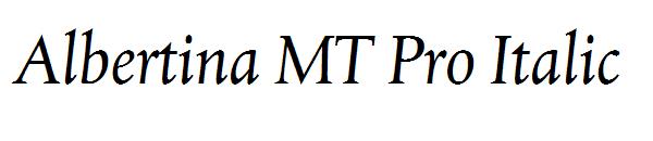 Albertina MT Pro Italic