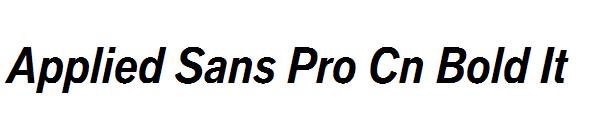 Applied Sans Pro Cn Bold It
