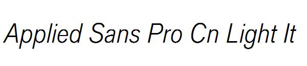 Applied Sans Pro Cn Light It
