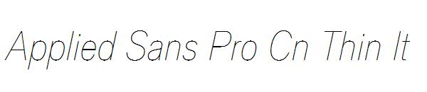 Applied Sans Pro Cn Thin It