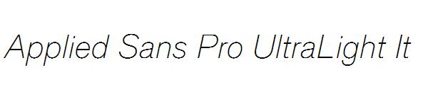 Applied Sans Pro UltraLight It