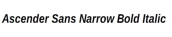 Ascender Sans Narrow Bold Italic