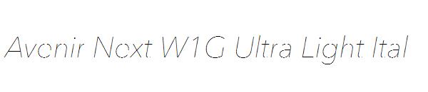 Avenir Next W1G Ultra Light Ital