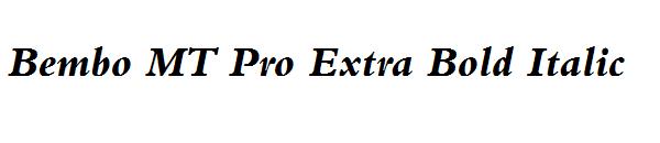 Bembo MT Pro Extra Bold Italic