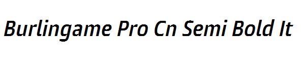 Burlingame Pro Cn Semi Bold It