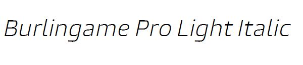 Burlingame Pro Light Italic