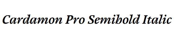 Cardamon Pro Semibold Italic